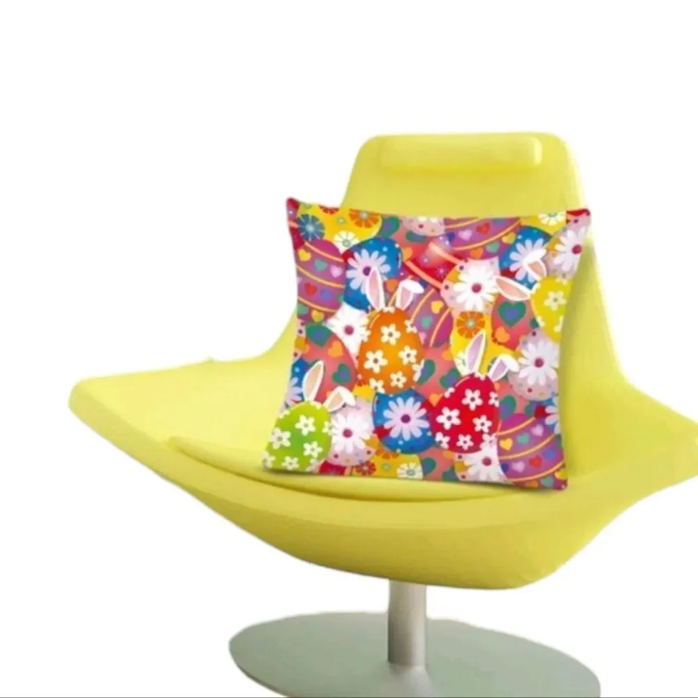 Colorful Easter Print Pillow Cover - Picture 5 of 5